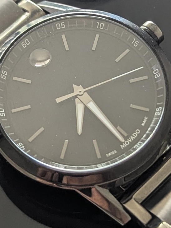 Movado Other - Movado Men's Black Dial Silver-Tone Bracelet Watch